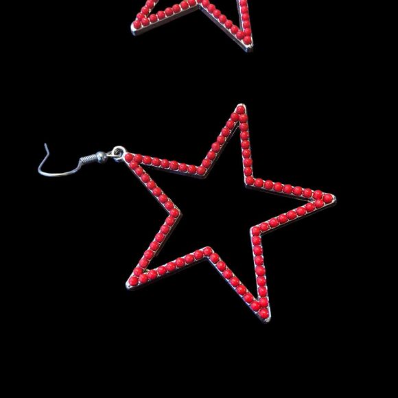 2 Pair of Stars Earrings for Mix & Match 4th of July, USA, Rodeo, Astronomy - Picture 4 of 5